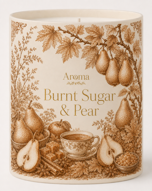 Aroma Burnt Sugar and Pear candle